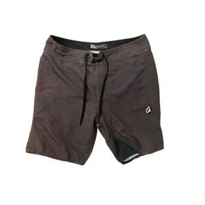 Volcom Charcoal Gray Flat Front Shorts Mens W 31